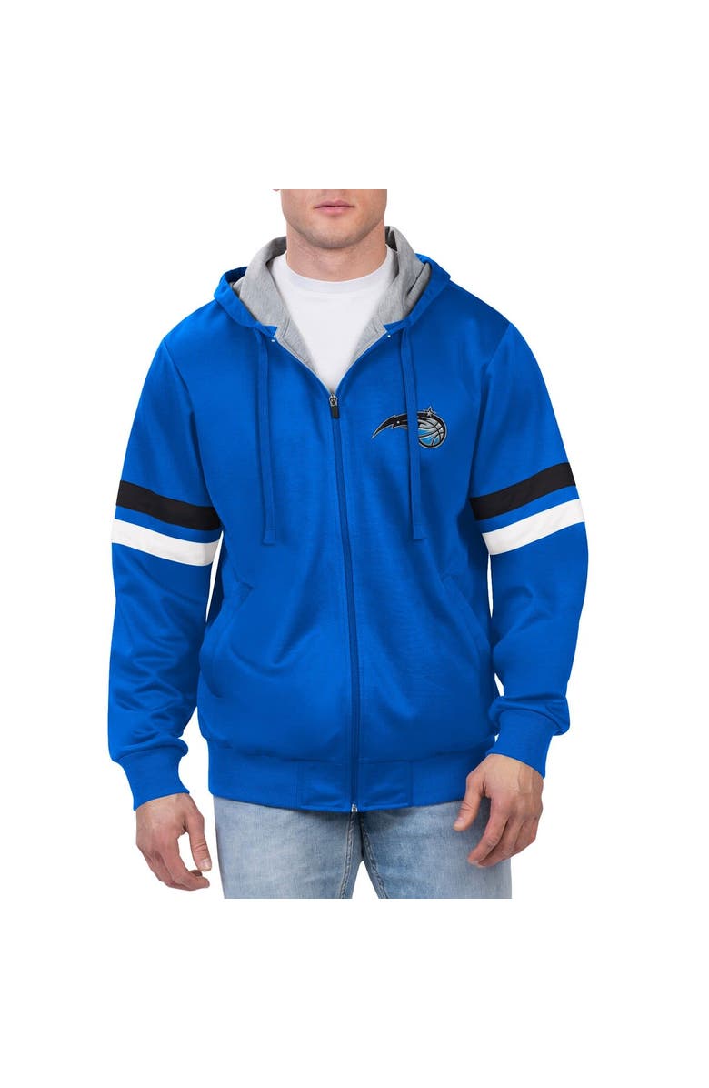 G-III SPORTS BY CARL BANKS Men's G-III Sports by Carl Banks Blue Orlando Magic Contender Full-Zip Hoodie Jacket, Main, color, Blue