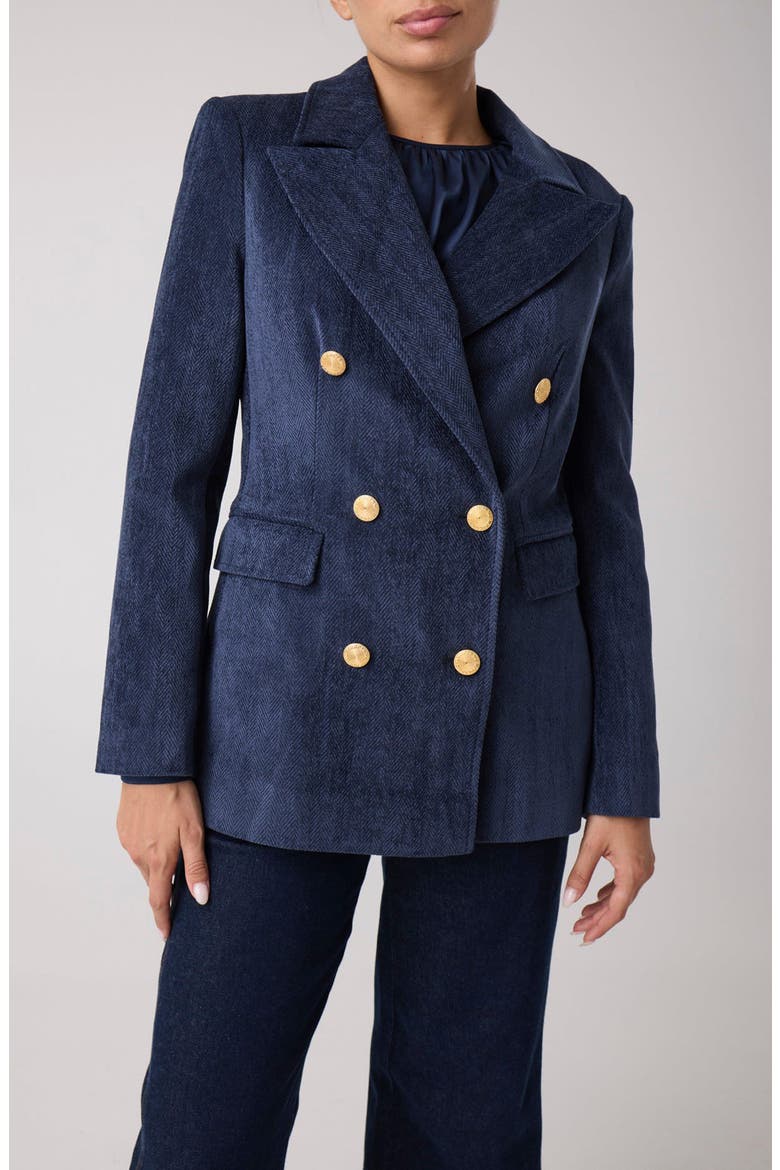Lille Double Breasted Blazer, Main, color, DARING OCEAN MULTI