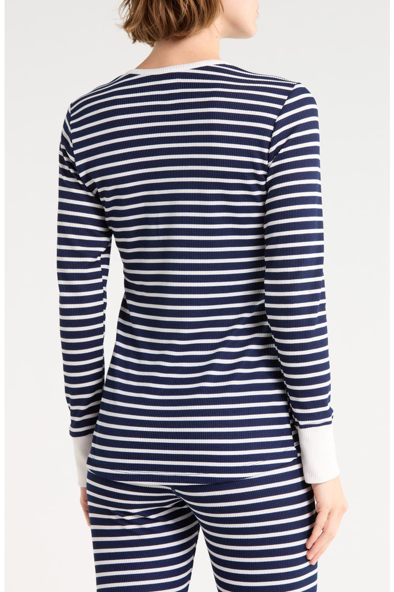 Striped Long Sleeve Henley Top, Alternate, color, DEEP SEA NAVY IVORY STRIPE