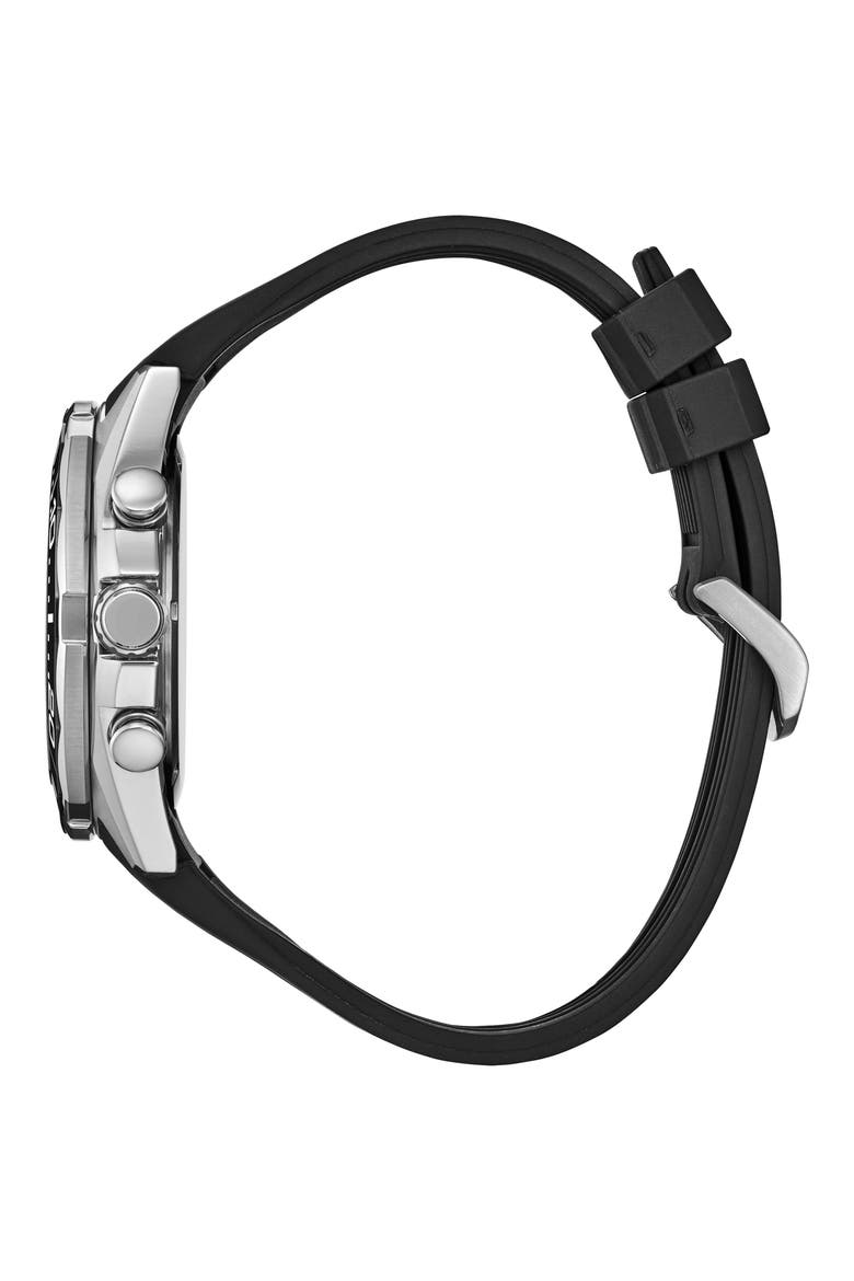 Endeavor Eco-Drive Chronograph Synthetic Strap Watch, 43mm, Alternate, color, BLACK