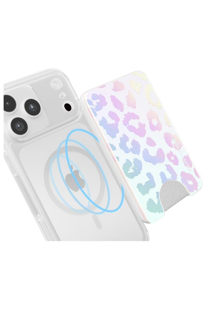 Magnetic Phone Wallet, Alternate, color, White Multicolor