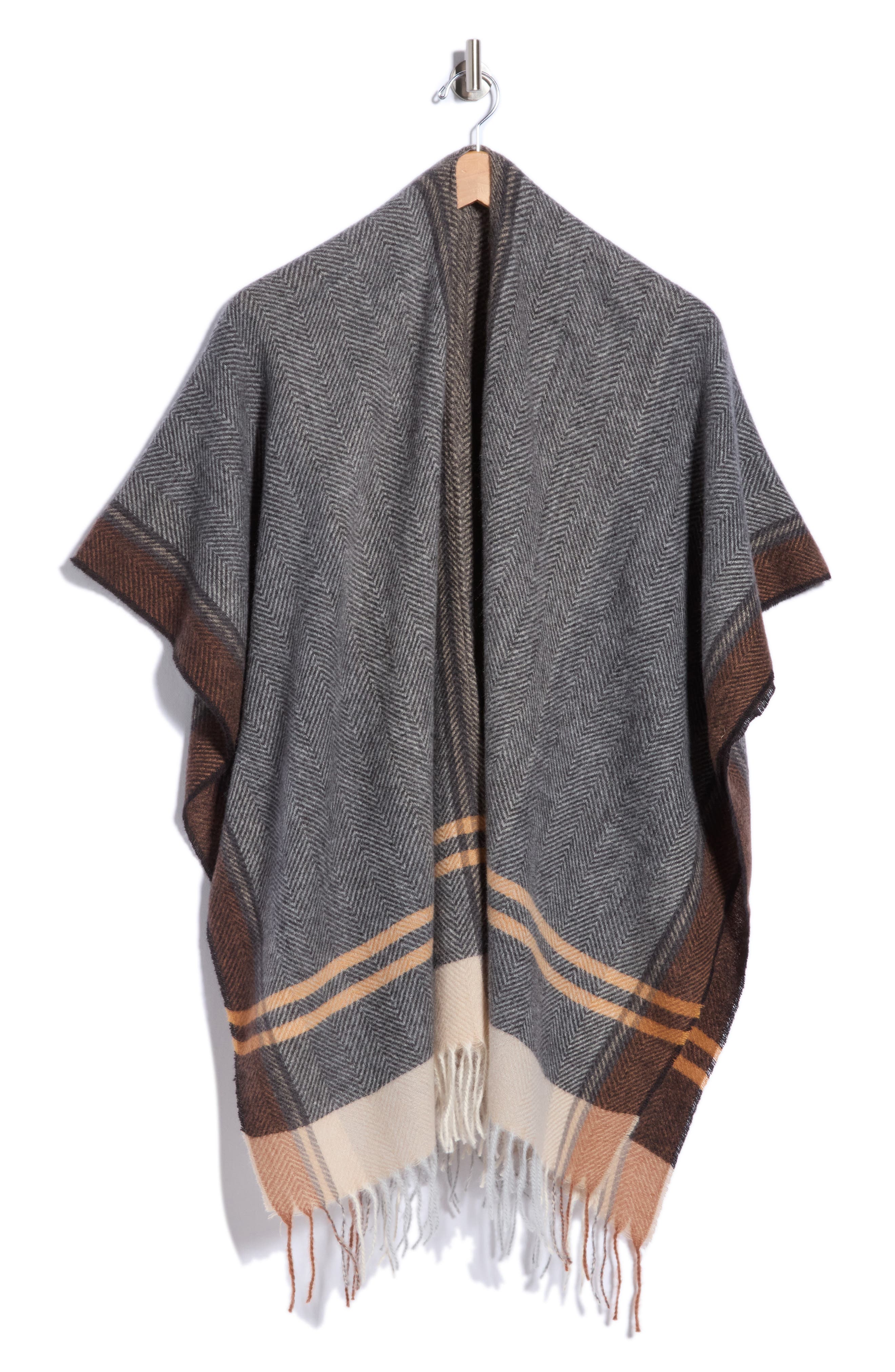 Feather Soft Large Stripe Ruana