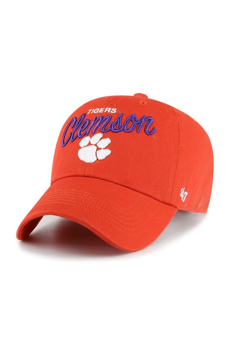 Women's '47 Orange Clemson Tigers Phoebe Clean Up Adjustable Hat, Main, color, Orange