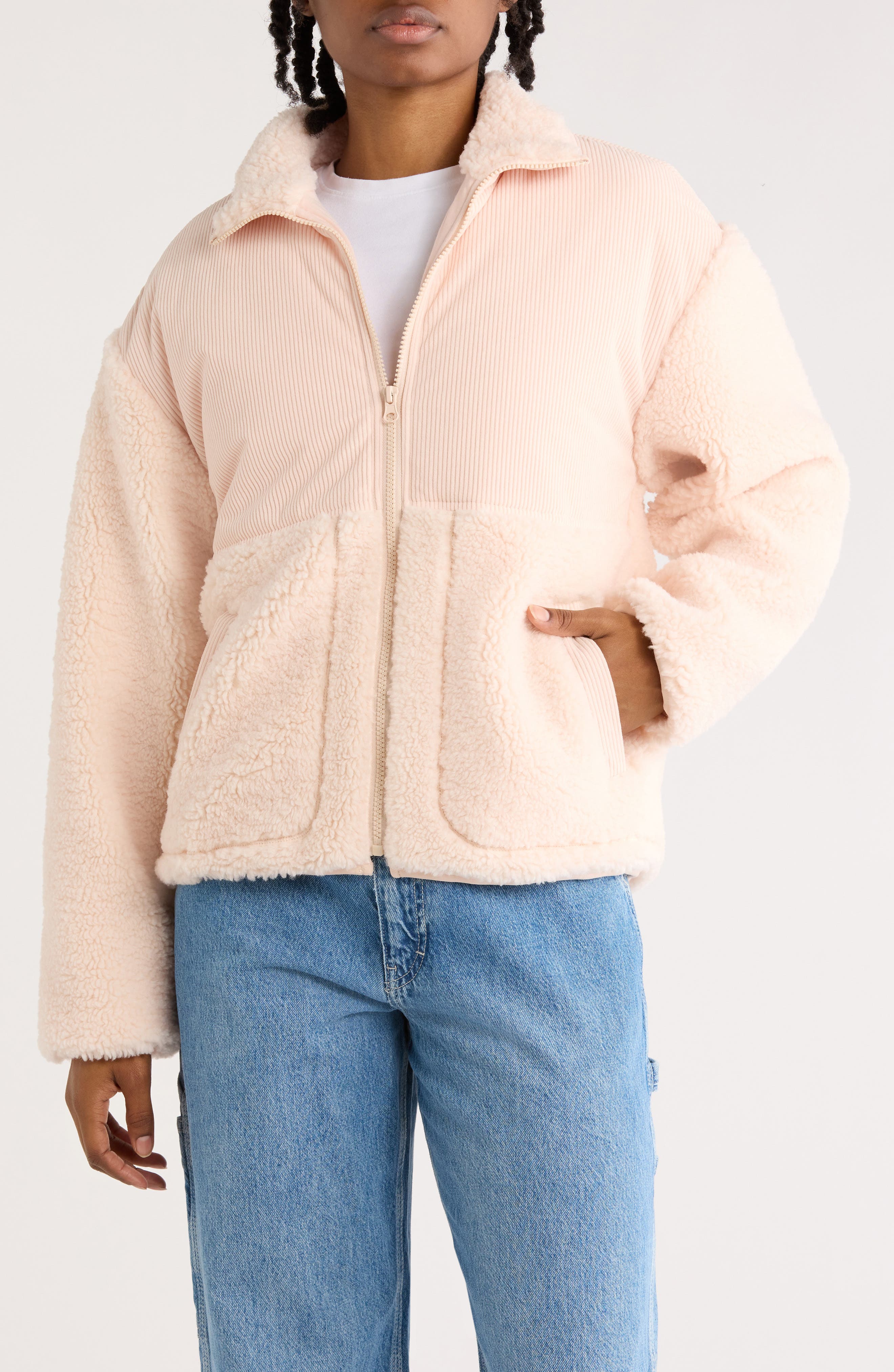 Thread & Supply Corduroy & Faux Shearling Jacket