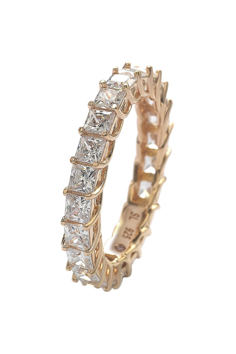 Square Cut CZ Eternity Ring, Alternate, color, PINK