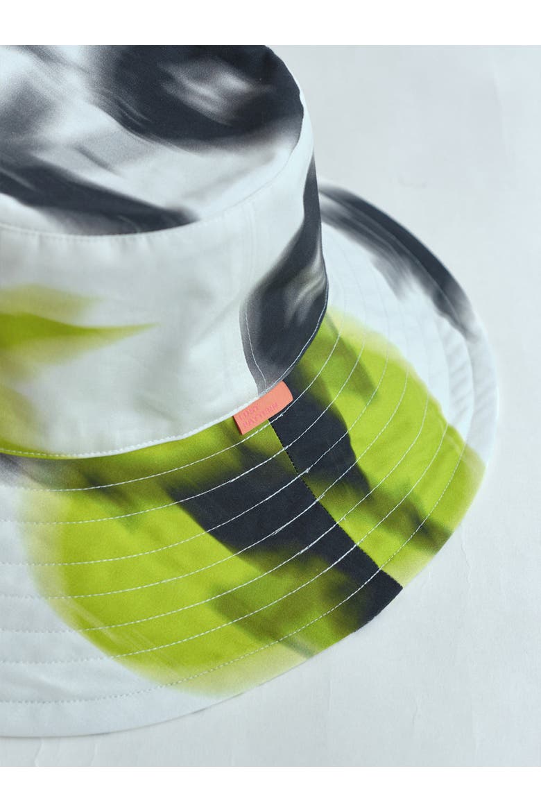 FRIDA x LOST PATTERN "Frida's Dream" Cotton Reversible Sun Hat, Alternate, color, Green