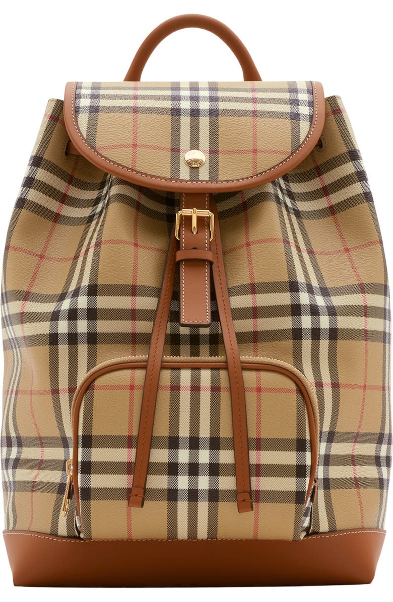 Burberry Check Backpack, Main, color,