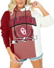 GAMEDAY COUTURE Women's Gameday Couture Crimson Oklahoma Sooners Hall of Fame Colorblock Pullover Hoodie