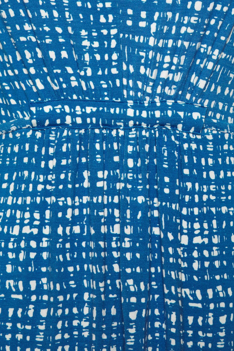 Print V-Neck Maxi Dress, Alternate, color, Blue-Printed