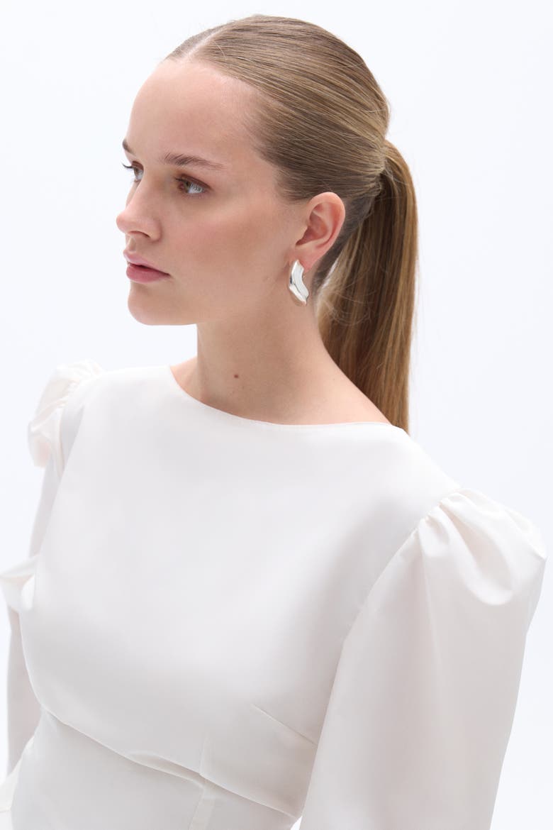 Boat Neck Blouse, Alternate, color, Ivory