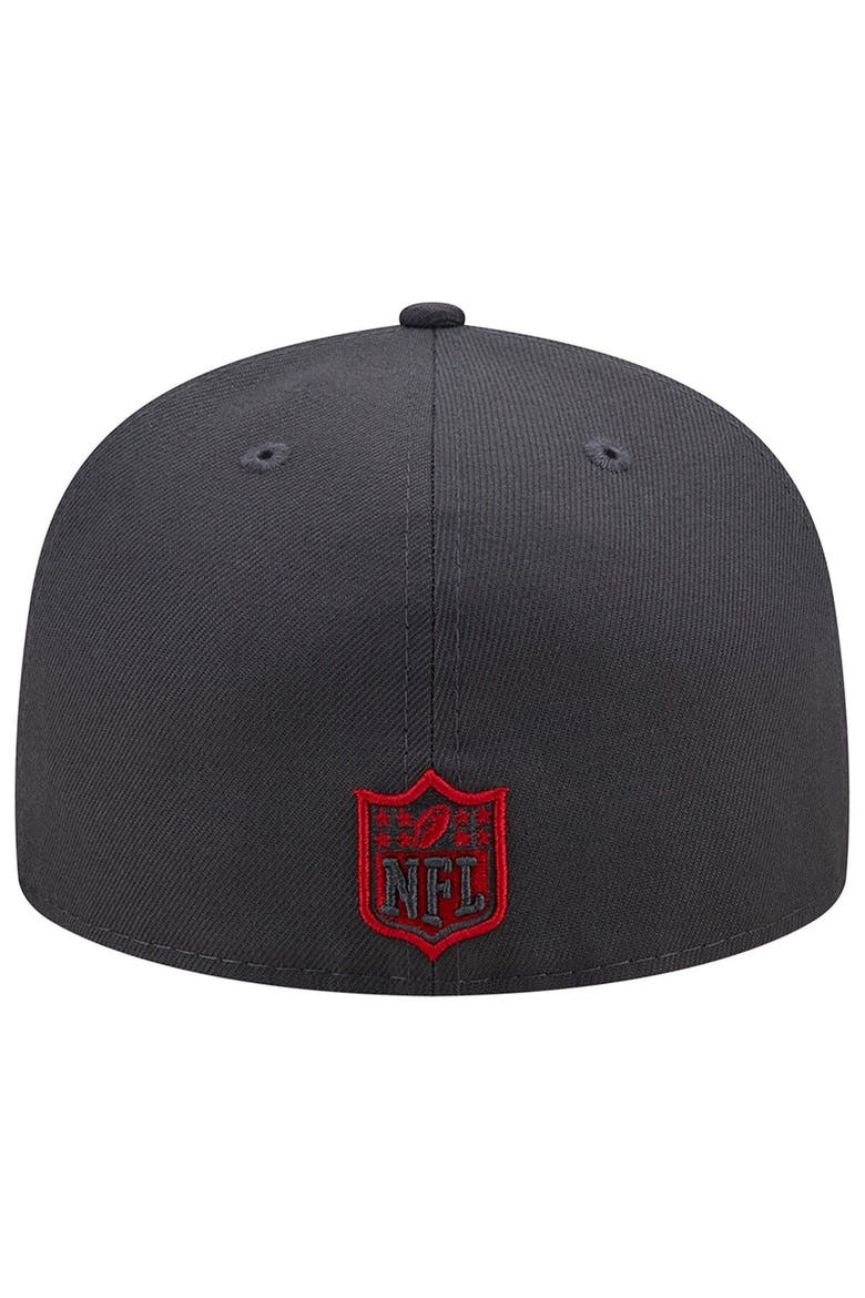Men's New Era Graphite Tampa Bay Buccaneers Color Dim 59FIFTY Fitted Hat, Alternate, color, Graphite