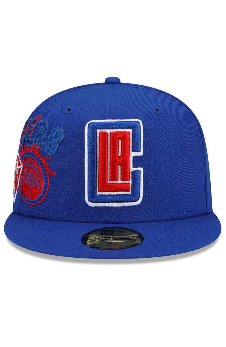 New Era Men's New Era Royal LA Clippers Back Half 59FIFTY Fitted Hat, Alternate, color, 