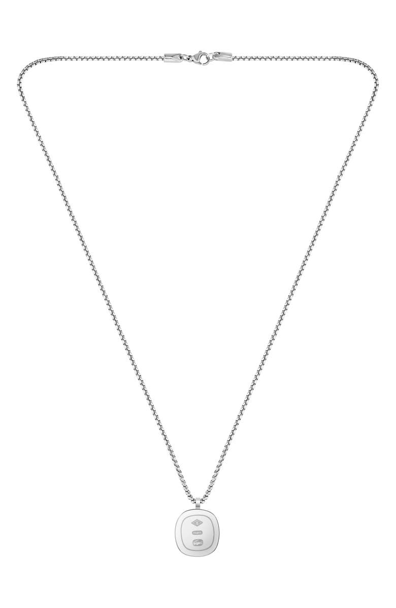 Lacoste Men's Vigor Pendant Necklace, Alternate, color, Silver