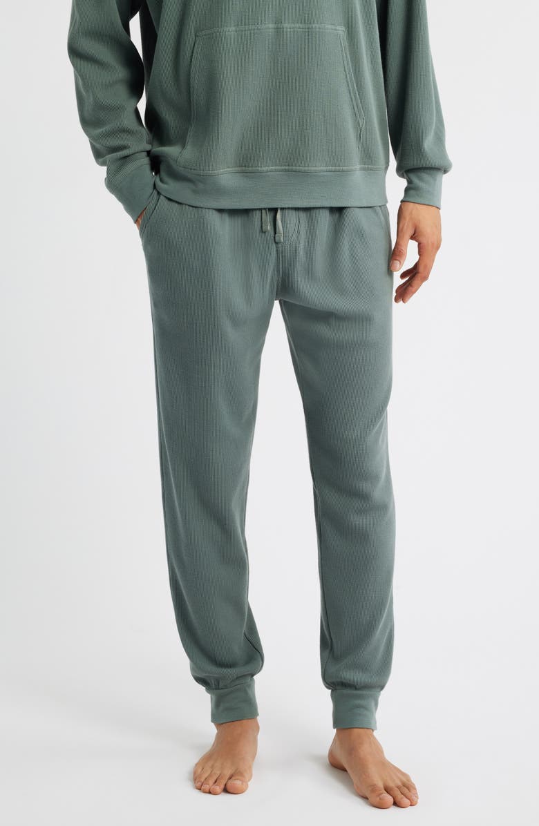Nordstrom Thermal Lounge Joggers, Main, color, Green Balsam
