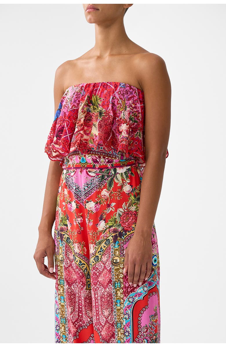 Camilla Strapless Jumpsuit With Frill, Alternate, color, Heirloom Empire