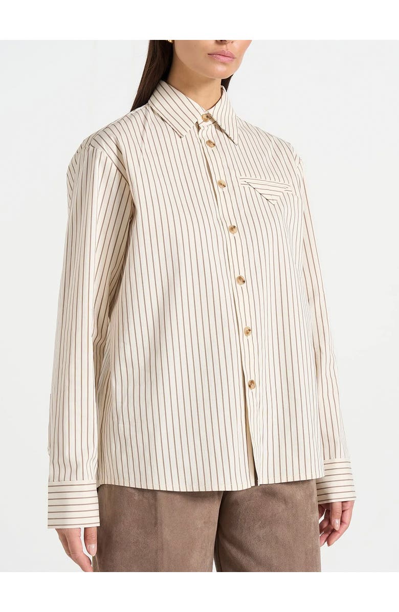 Manière De Voir Ronnie Unisex Pinstripe Long Sleeve Shirt, Alternate, color, 