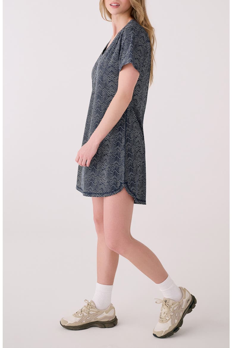 Olivie V-Neck Dress, Alternate, color, EDEN OUTERSPACE