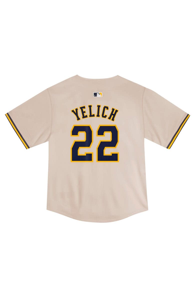 Nike Toddler Nike Christian Yelich Cream Milwaukee Brewers Home Game Jersey, Alternate, color, Cream