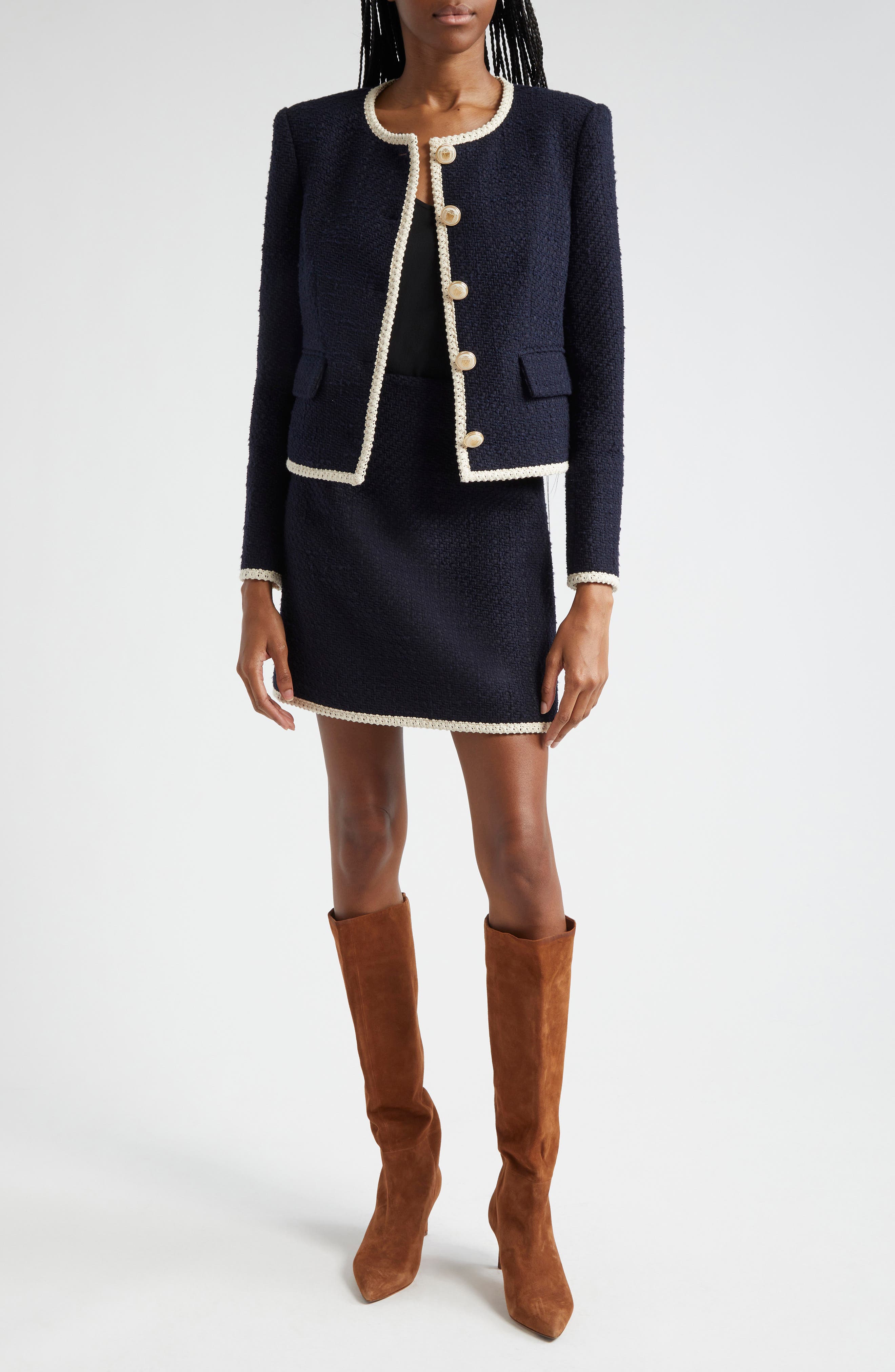 Mabel Cotton Blend Tweed Jacket - image 2