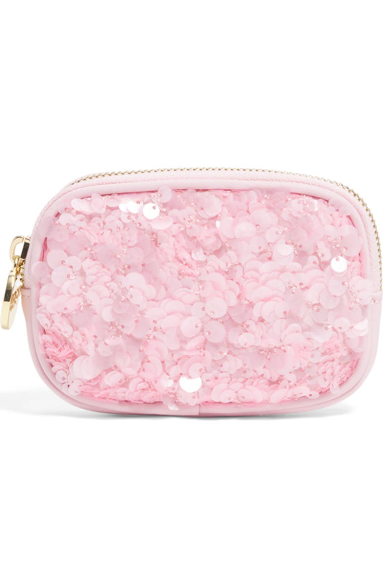 Stoney Clover Lane Micro Sequin Pouch, Main, color, Pink