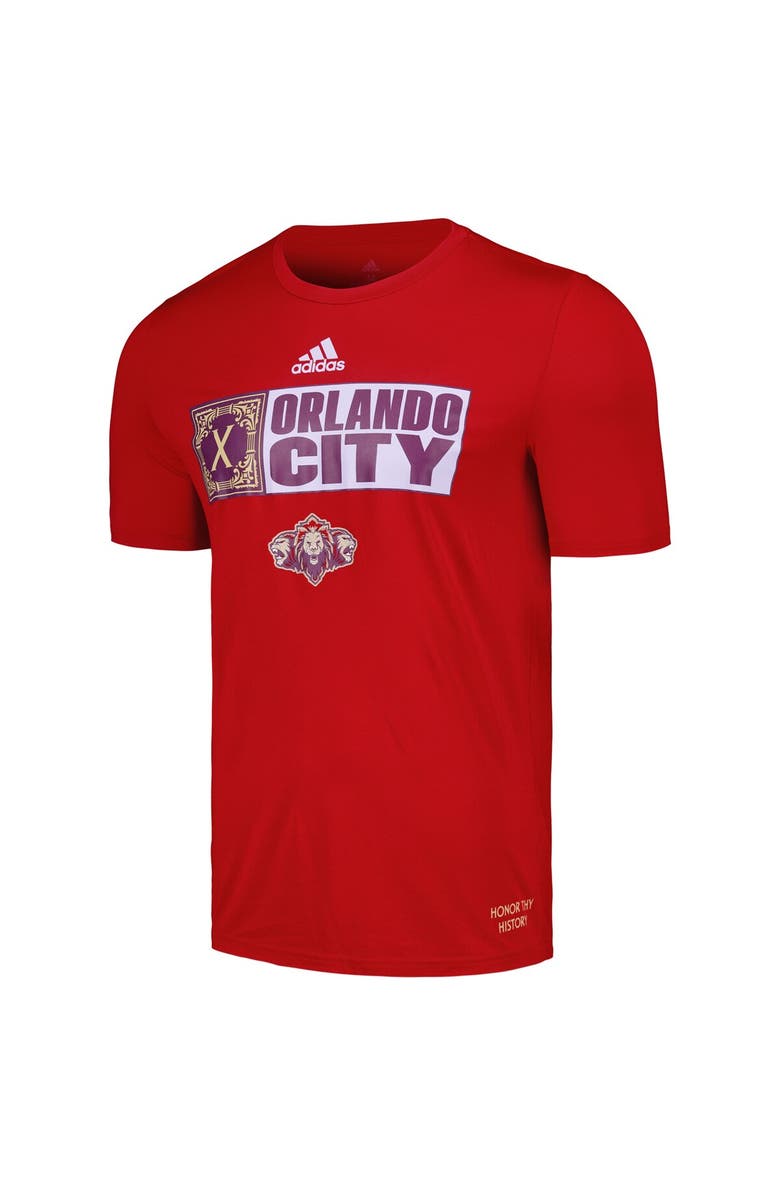 adidas Men's adidas Red Orlando City SC 2024 Jersey Hook AEROREADY T-Shirt, Alternate, color, Red