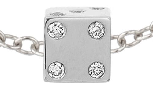 Adina Reyter Bead Party Diamond Dice Bead Necklace In Silver