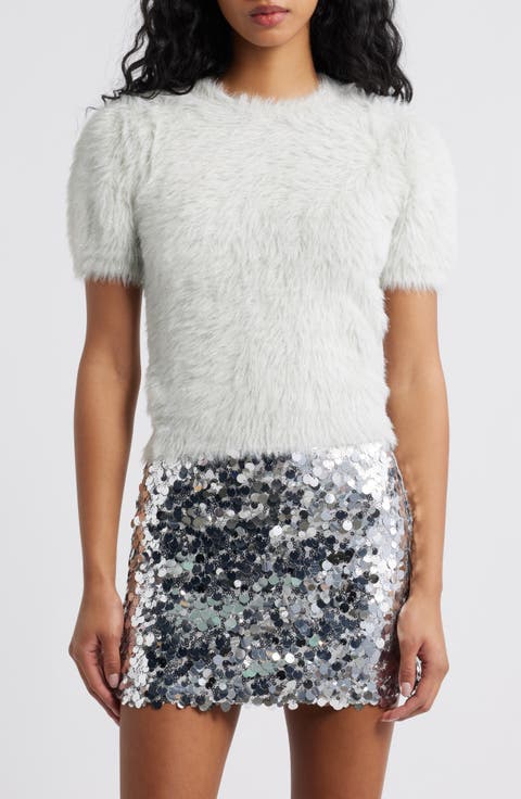 Fuzzy Metallic Sweater