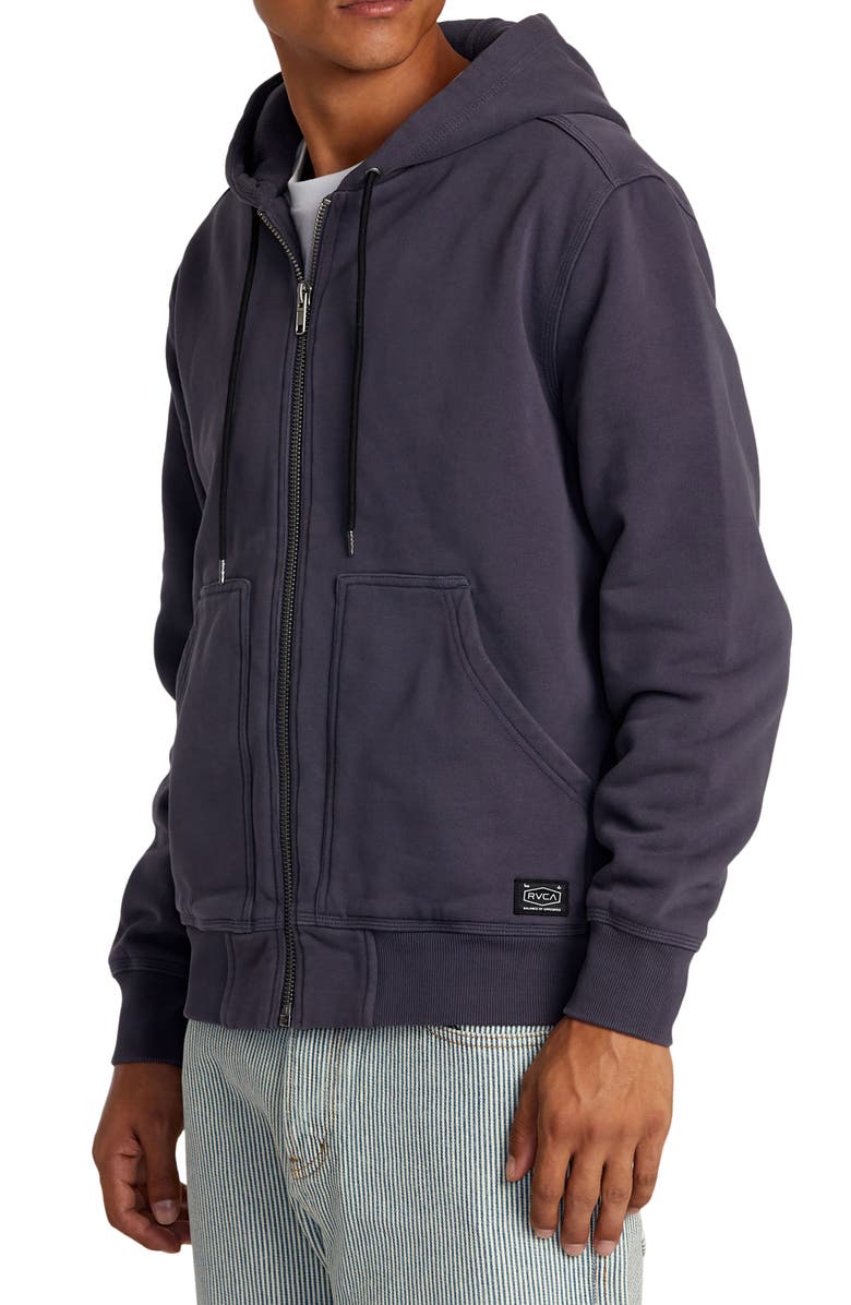 RVCA Chainmail Zip Fleece Hoodie, Alternate, color, 