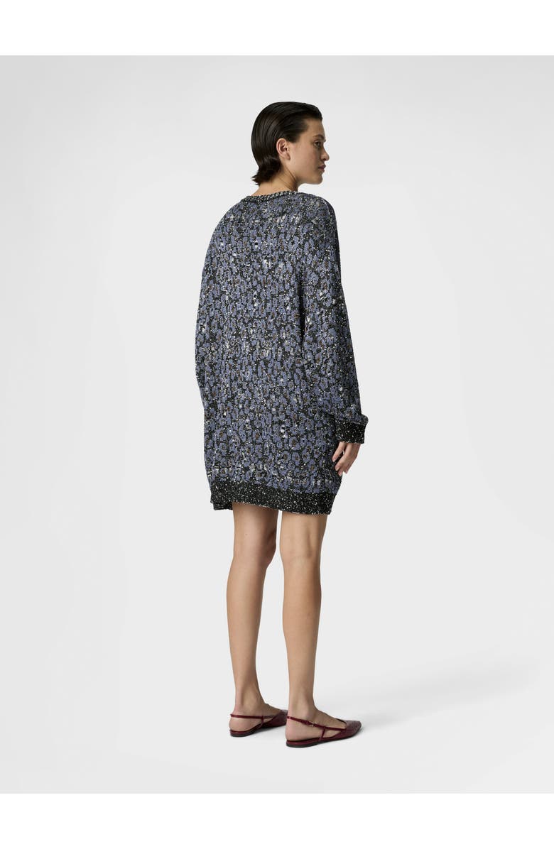 Missoni Oversized Cardigan In An Animal-print Jacquard Knit, Alternate, color, Multicoloured