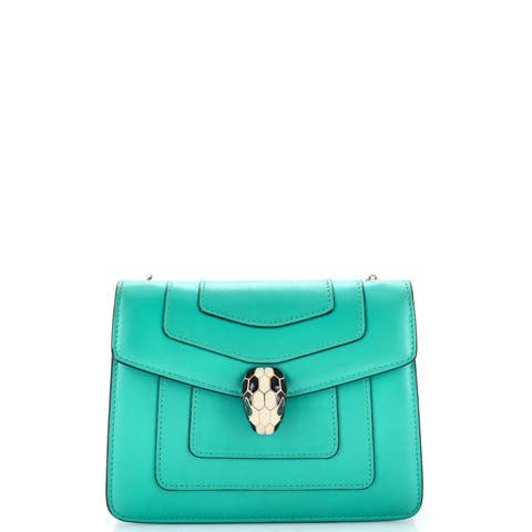 Serpenti Forever Square Shoulder Bag Leather Small