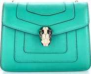 Pre-Owned Bvlgari Serpenti Forever Square Shoulder Bag Leather Small