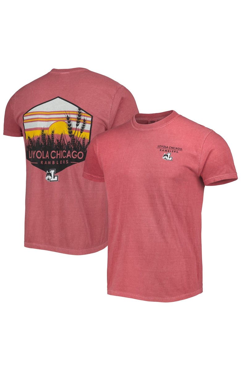 IMAGE ONE Men's Orange Loyola Chicago Ramblers Landscape Shield T-Shirt, Main, color, Maroon