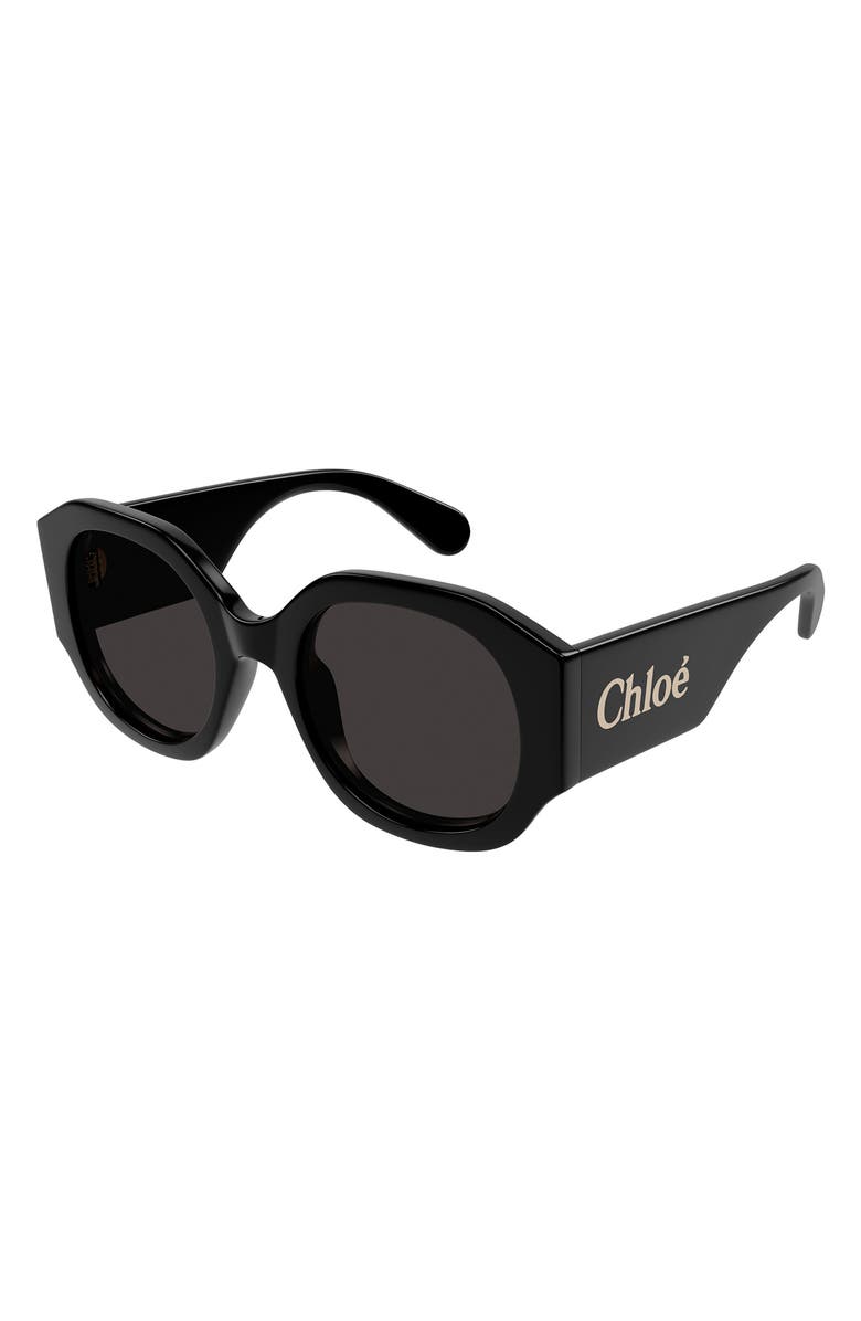 Chloé 53mm Round Sunglasses, Alternate, color,