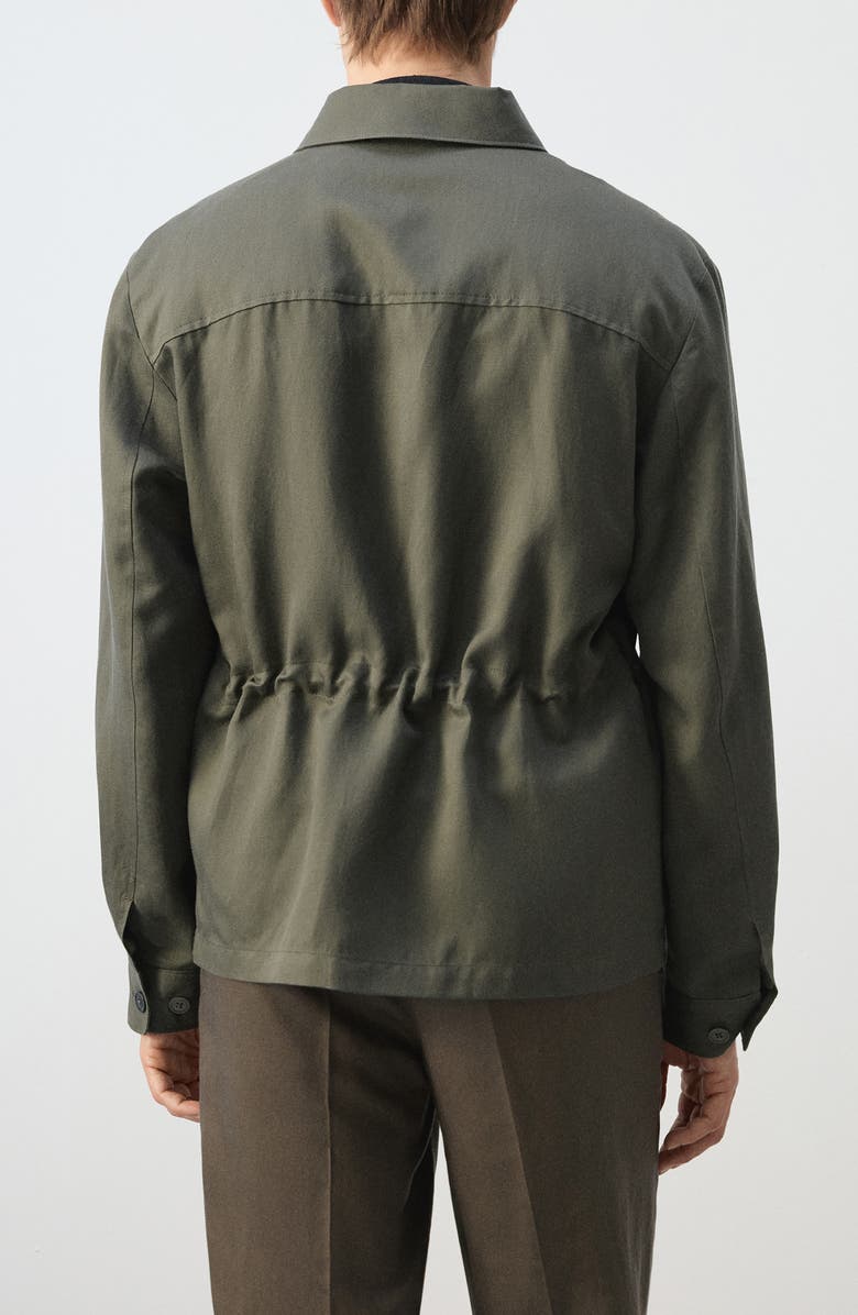 MANGO Rucked Back Jacket, Alternate, color, Medium Brown