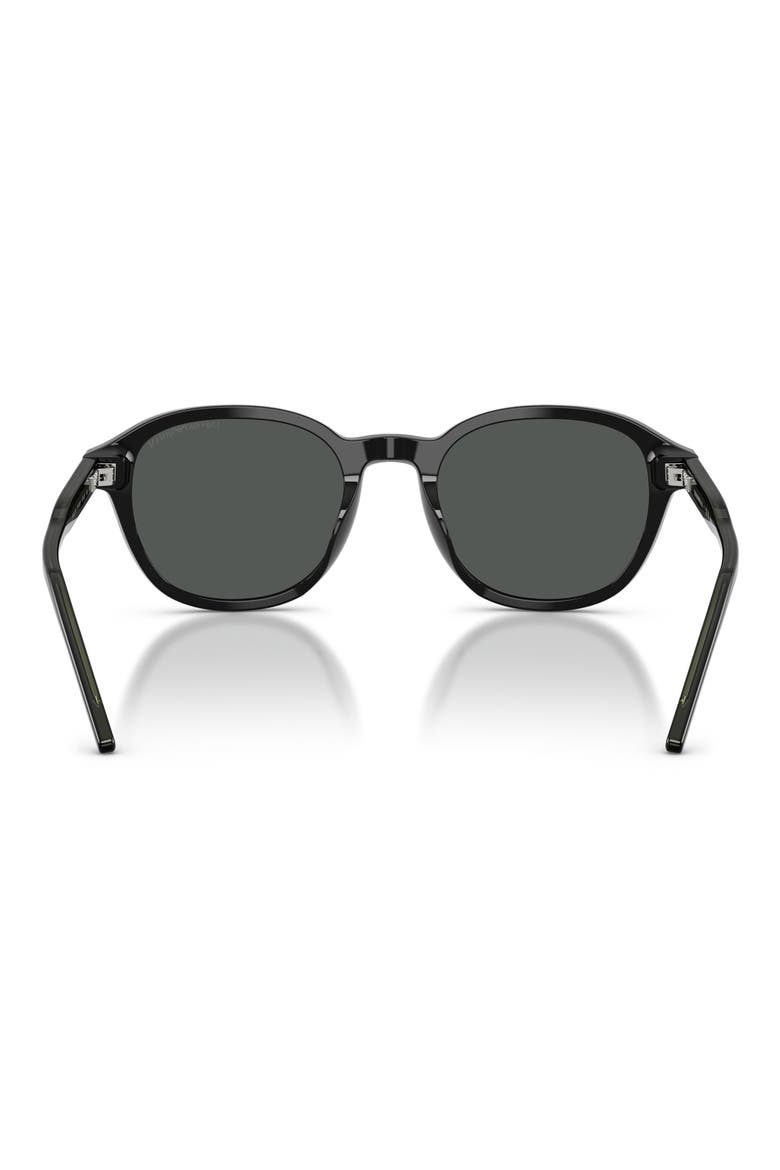 51mm Pillow Sunglasses, Alternate, color, SHINY BLACK / DARK GREY