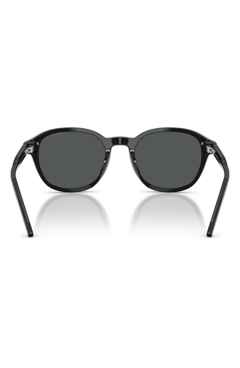 Emporio Armani 51mm Pillow Sunglasses, Alternate, color, Shiny Black / Dark Grey