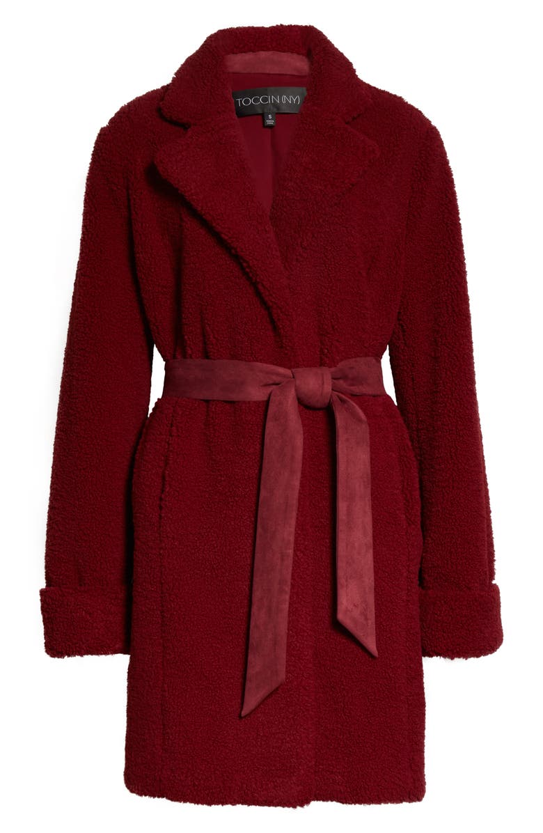 Toccin Teddy Cocoon Coat, Alternate, color,