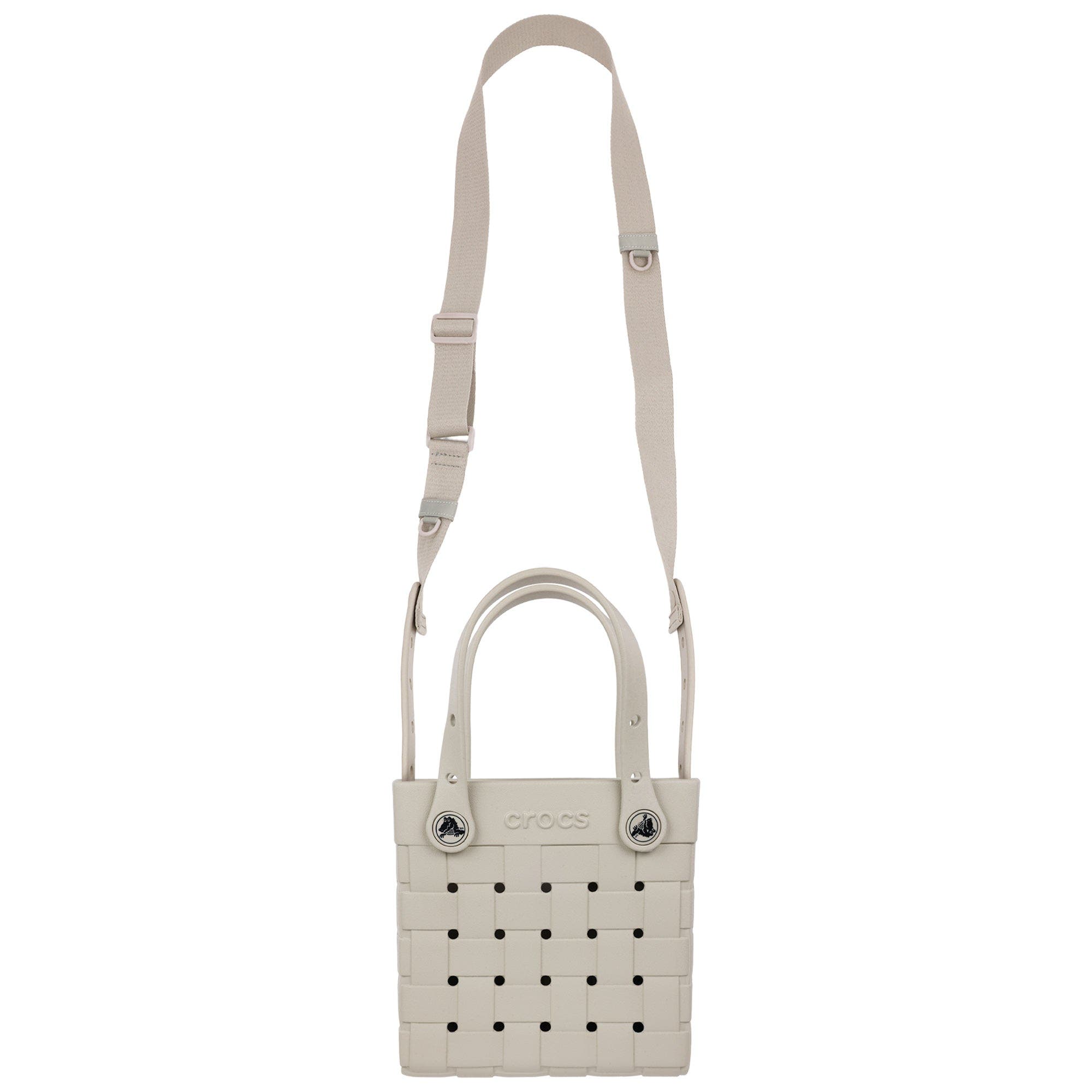 Small Woven Style Crossbody Tote with Top Handles and removeable crossbody strap, Alternate, color, NEW METEOR