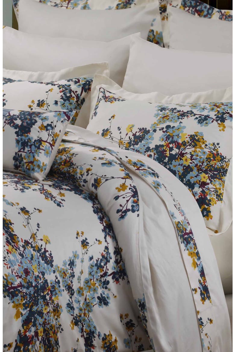 Casablanca Floral Cotton Bedding Set, Alternate, color, WHITE MULTI