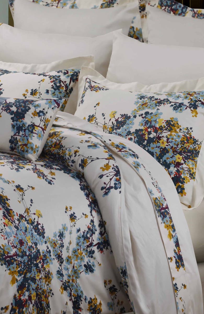 AZORES HOME Casablanca Floral Cotton Bedding Set, Alternate, color, White Multi