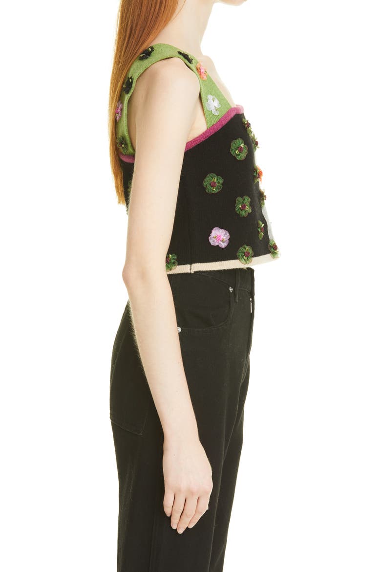 Checked Knit Crop Top, Alternate, color, VERY BERRY