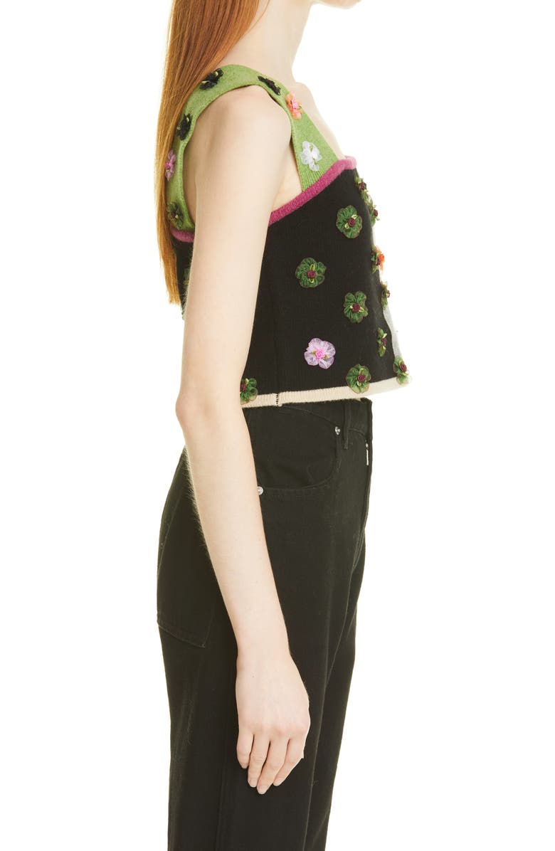 YanYan Checked Knit Crop Top, Alternate, color,