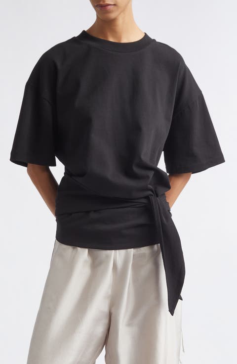 Split Back Cotton Jersey T-Shirt