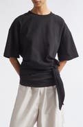 ST. AGNI Split Back Cotton Jersey T-Shirt