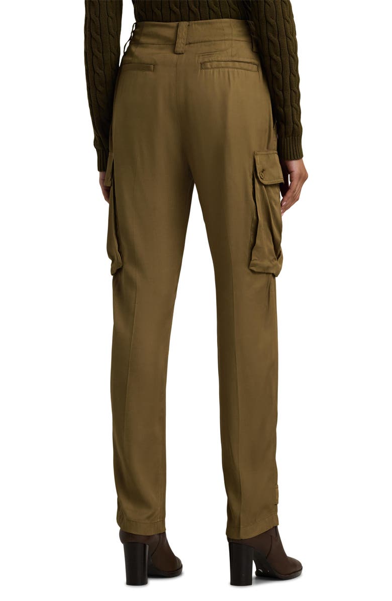 Lauren Ralph Lauren Twill Cargo Pants, Alternate, color, Honey Tan