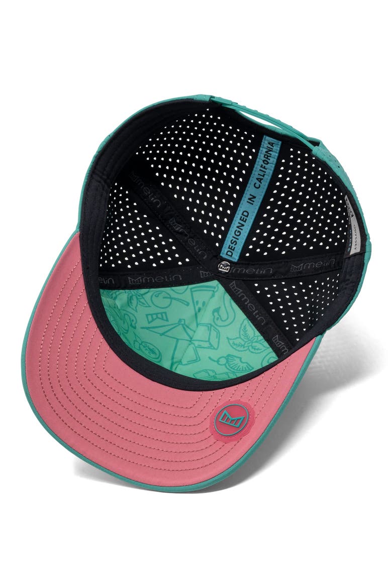 Odysea Rope Bulls Icon Hydro Performance Snapback Hat, Alternate, color, WHATAMELIN