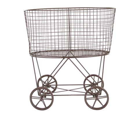 Rolling Laundry Cart with Rack