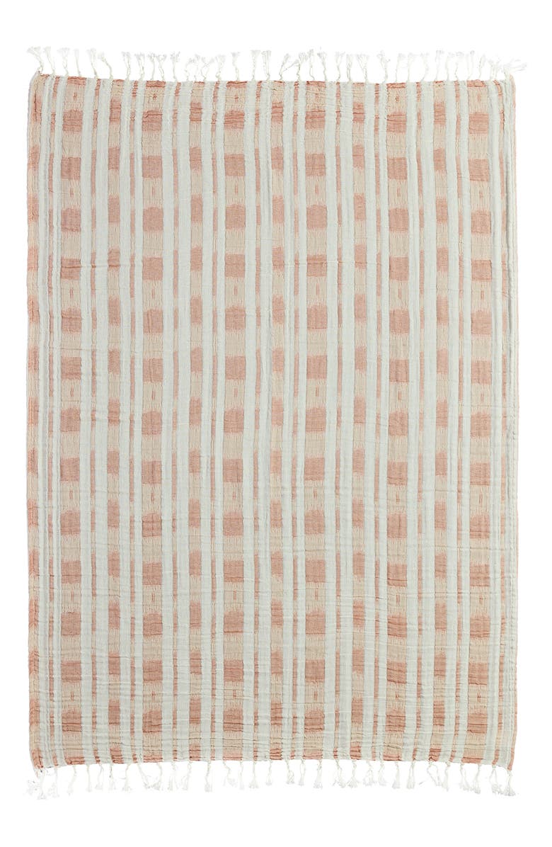 VCNY HOME Amagansett Throw Blanket, Alternate, color, Terracota
