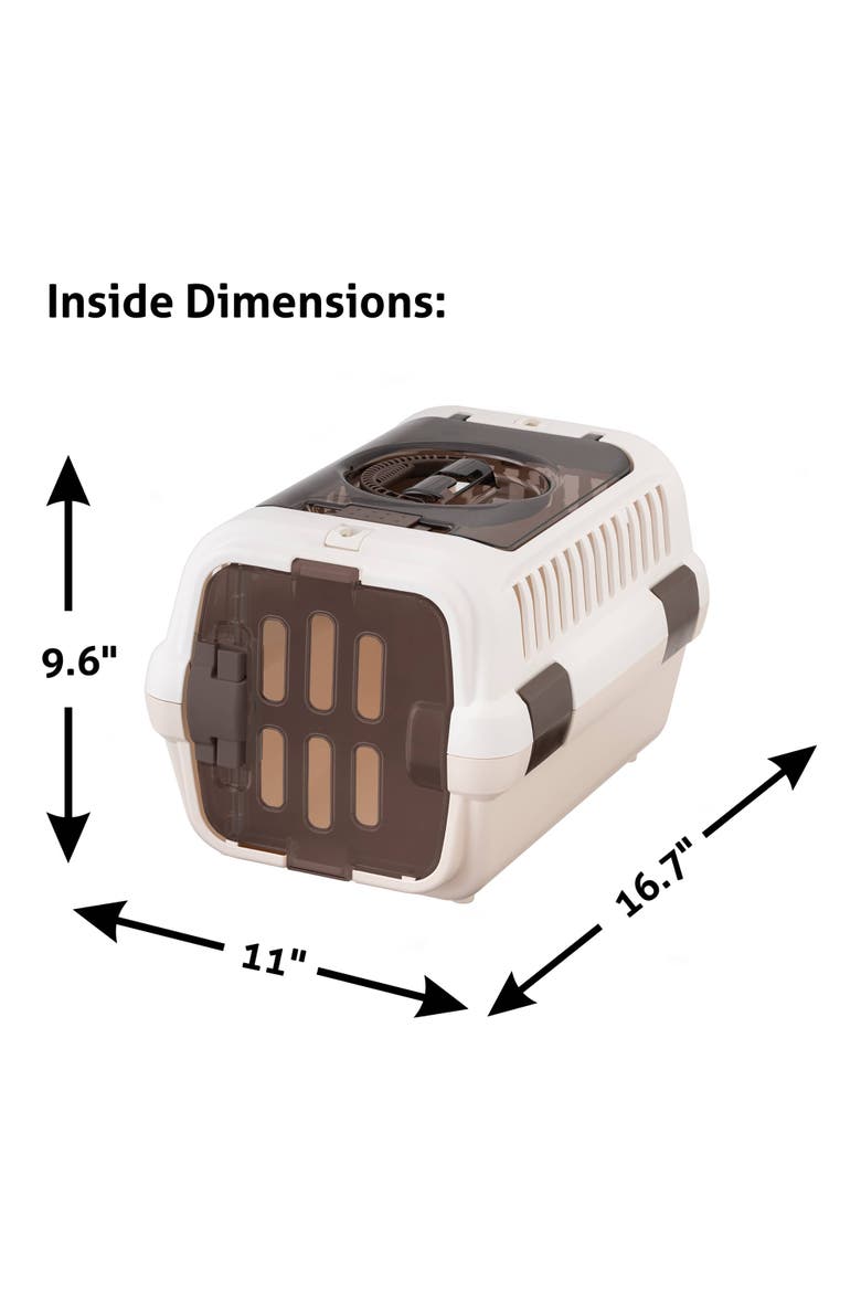 Double Door Pet Carrier II Collapsible, Small White, Alternate, color, Multicolored
