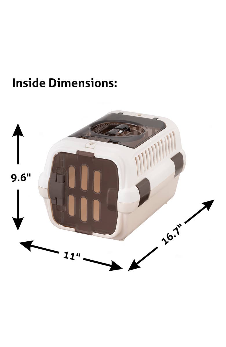 Richell Double Door Pet Carrier II Collapsible, Small White, Alternate, color, Multicolored